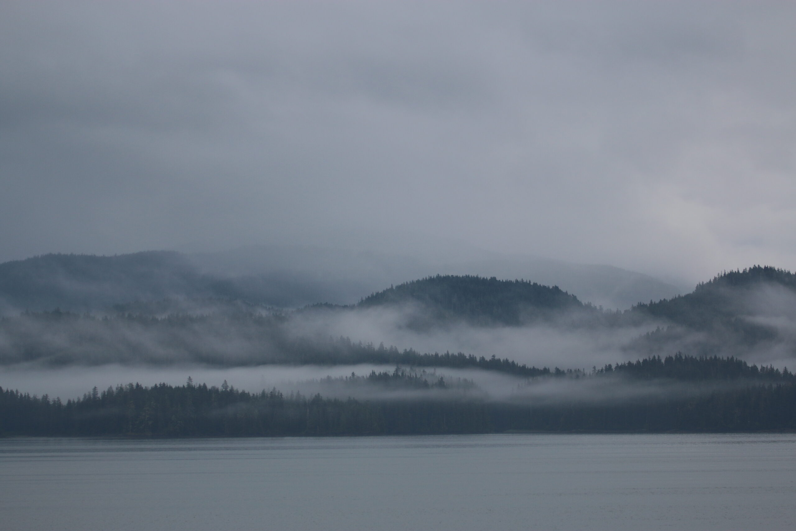 A Fog Cover Alaskan Mountainscape (1,2, 3 and 4)