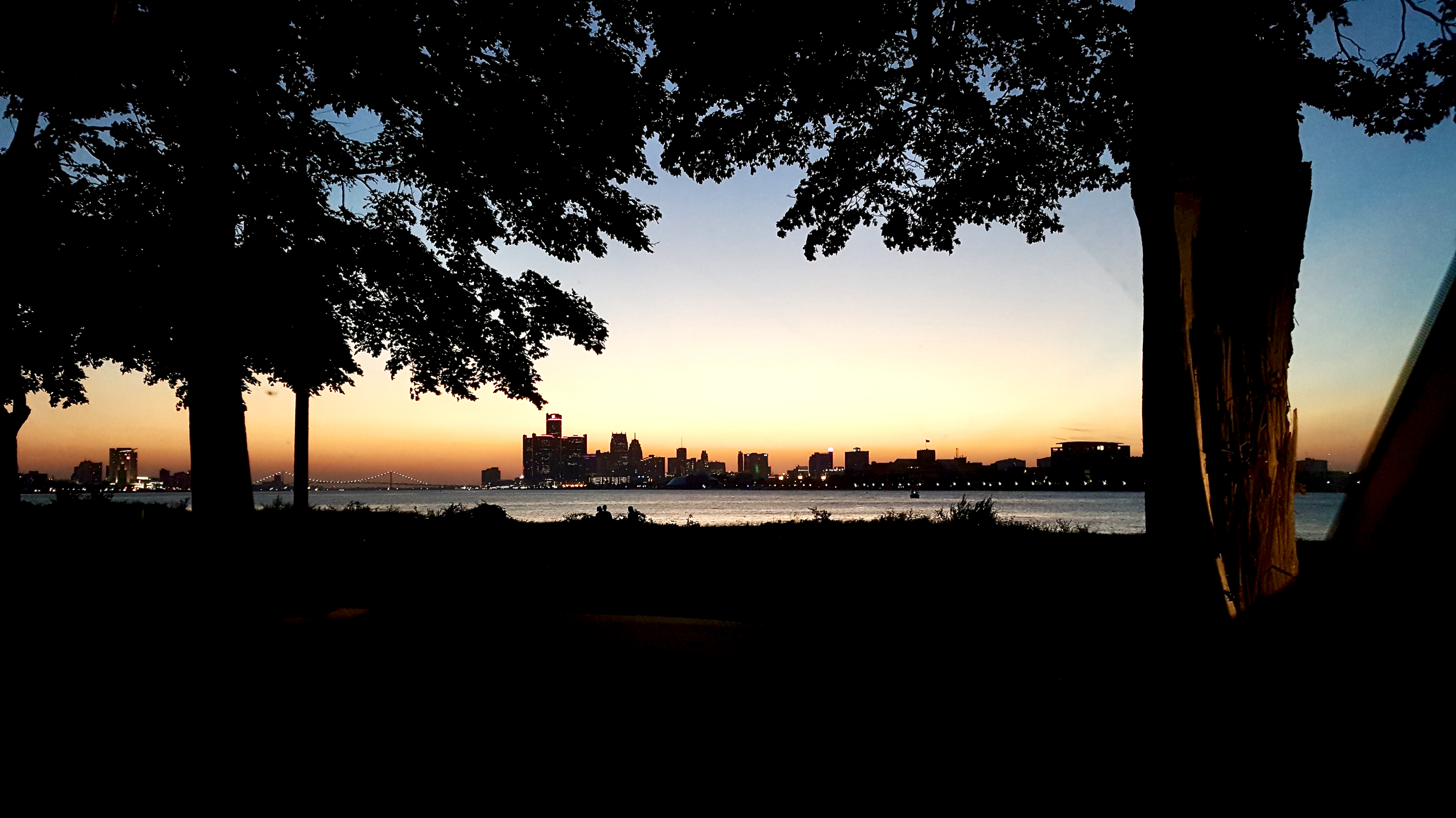 Fall Sunset over Detroit