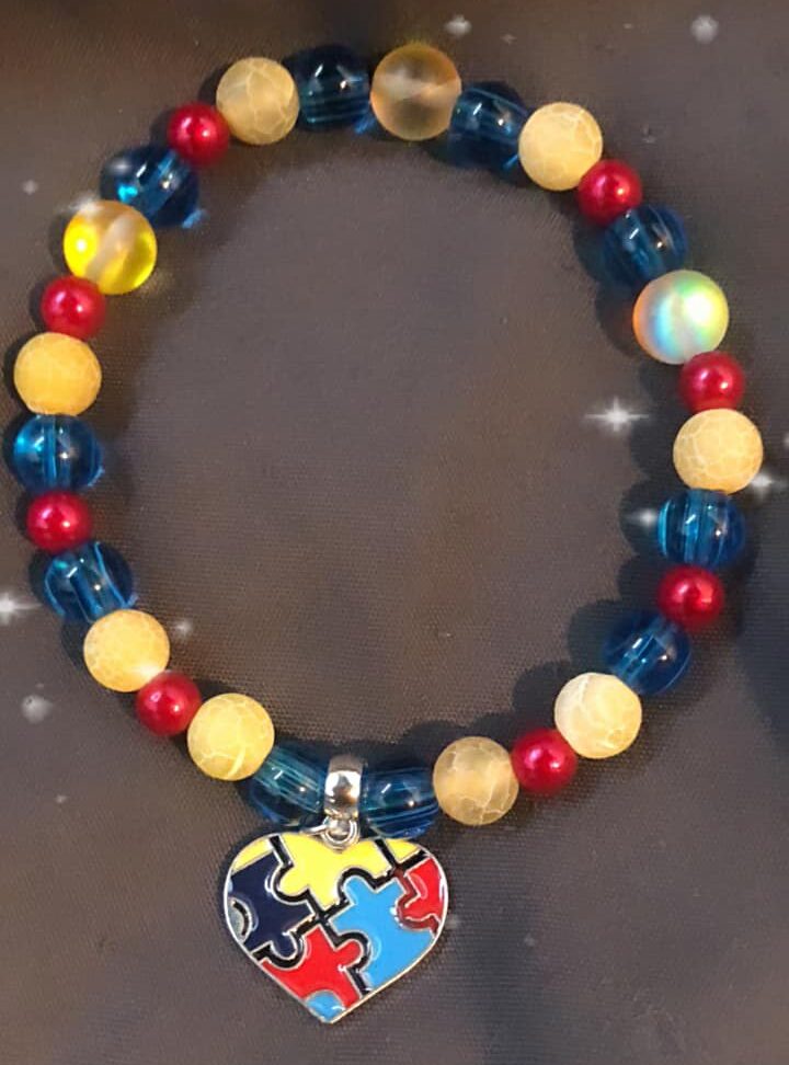 Beautiful Beaded Autism Bracelet and Key chains