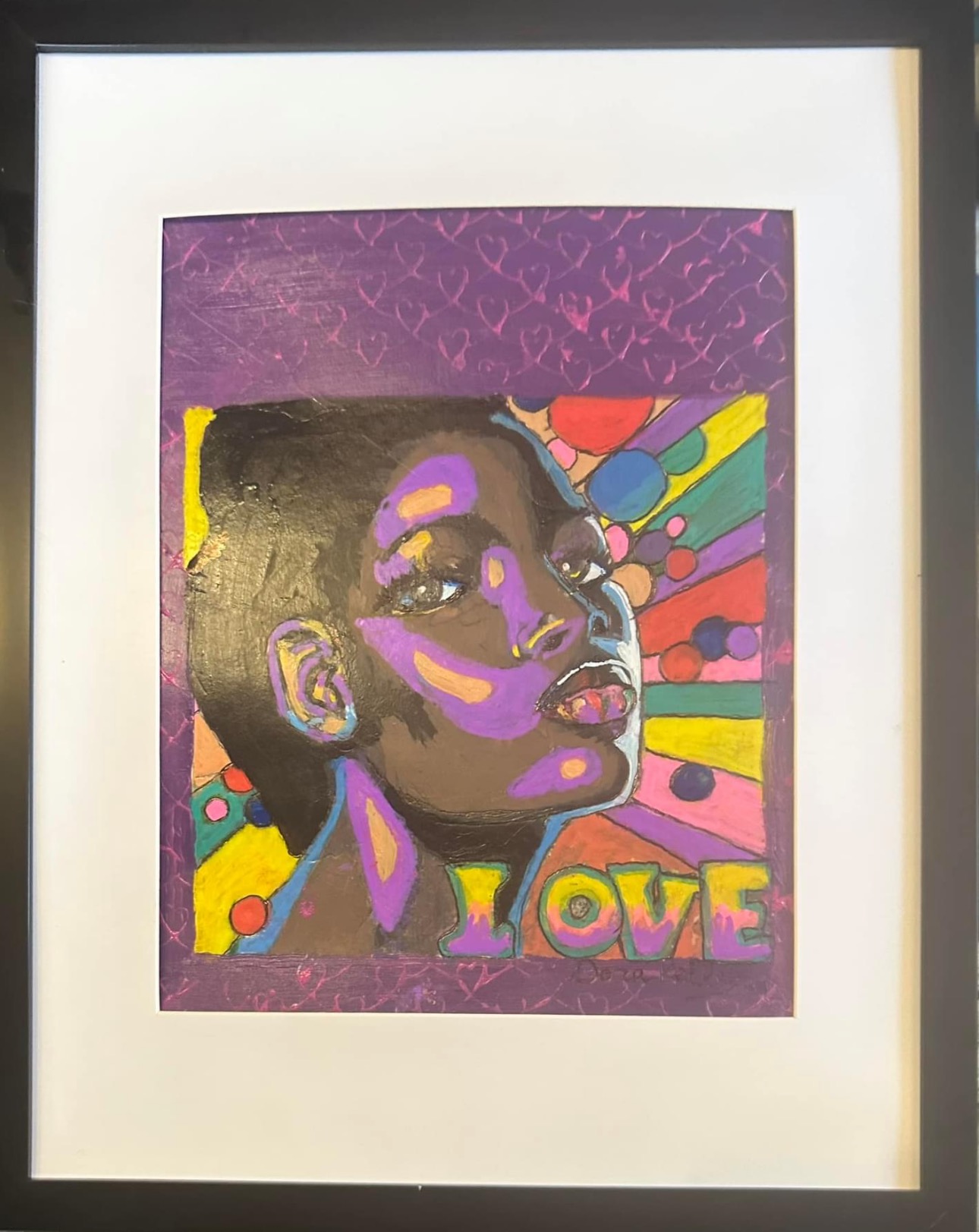 “Black Love”  mono print