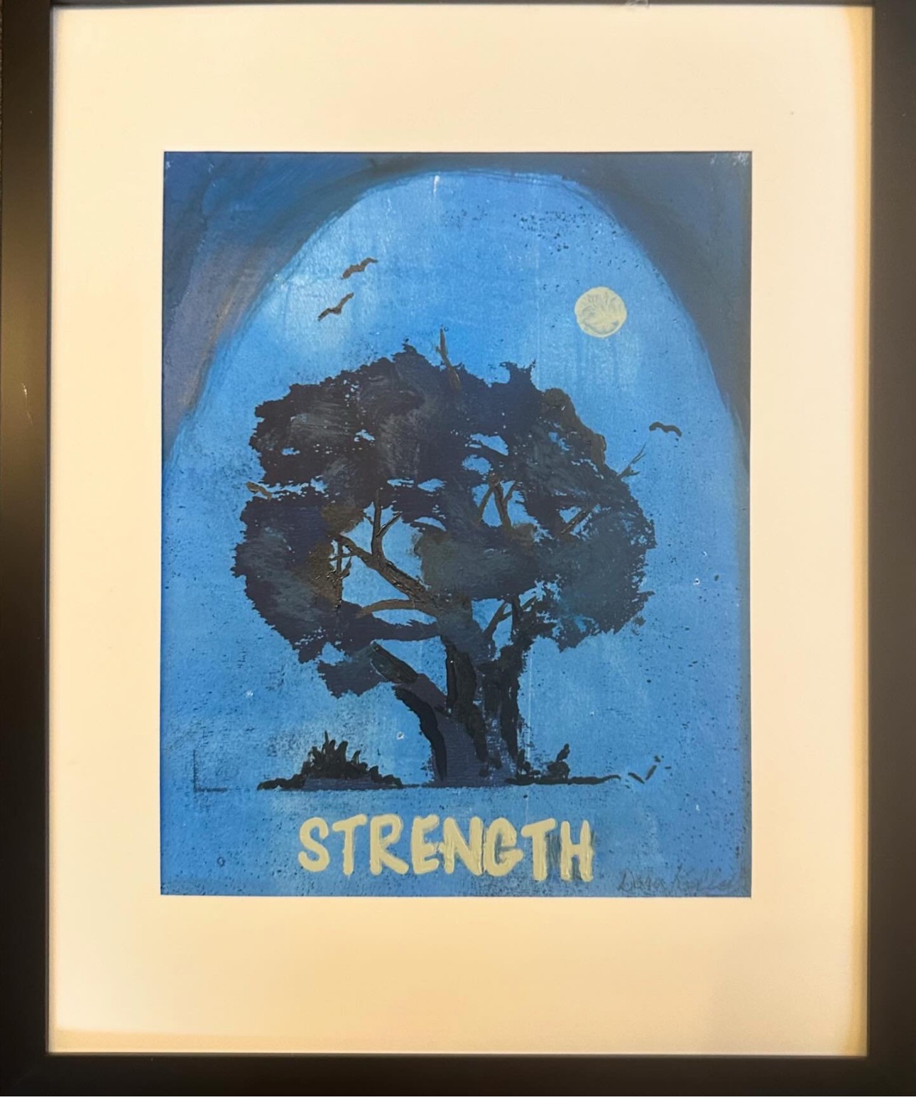 “Strength “ mono print