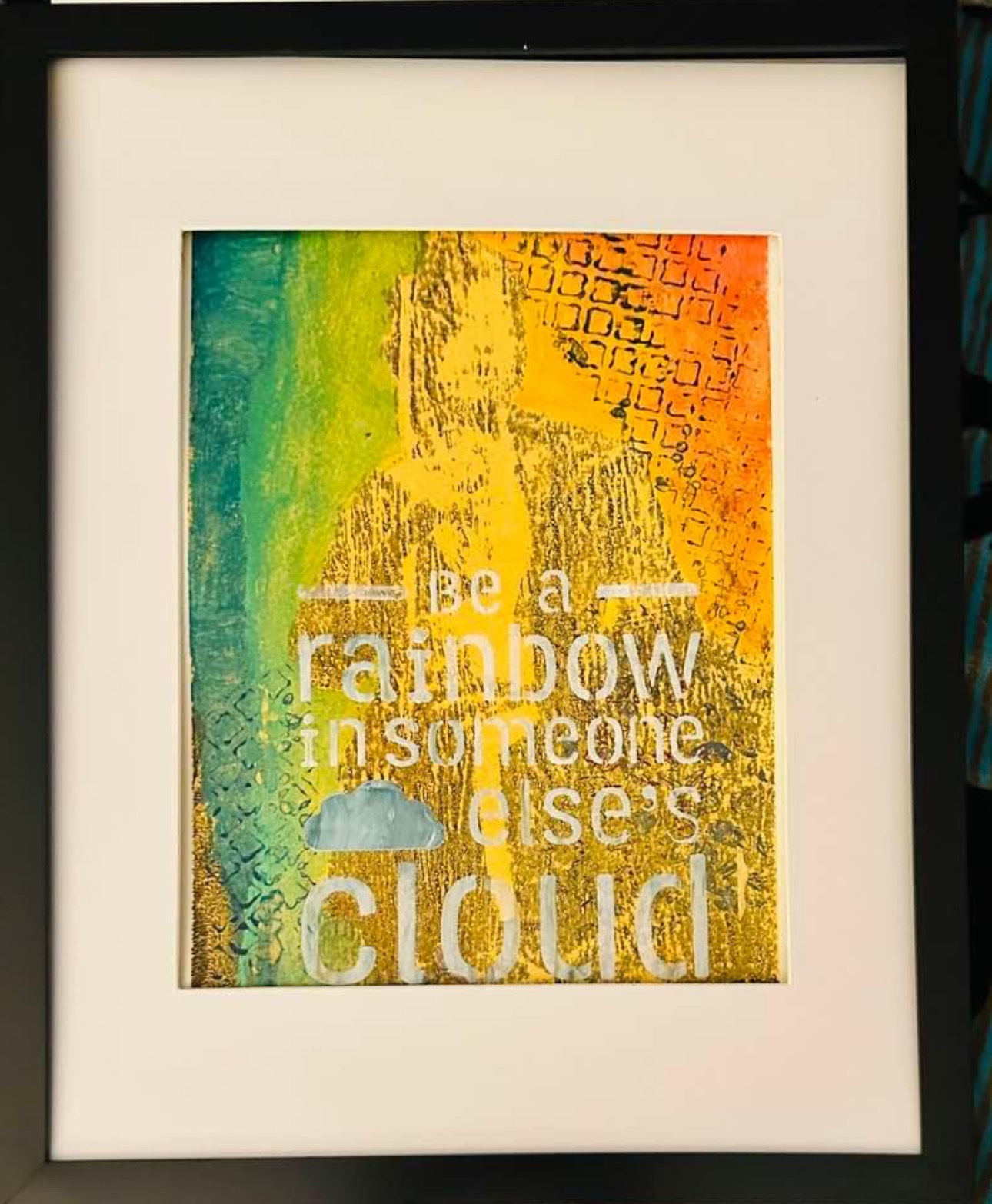 “Rainbow “ mono print