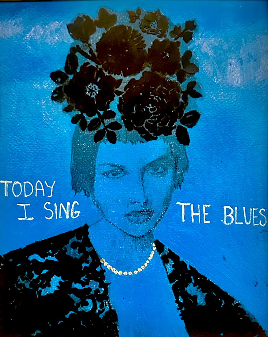 “Lady Blue” Mono print